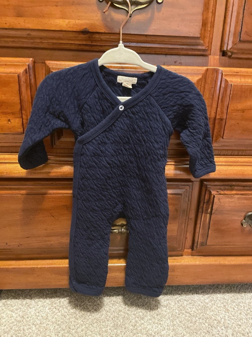 Newborn Navy Blue Burts Bees Onesie Size NB